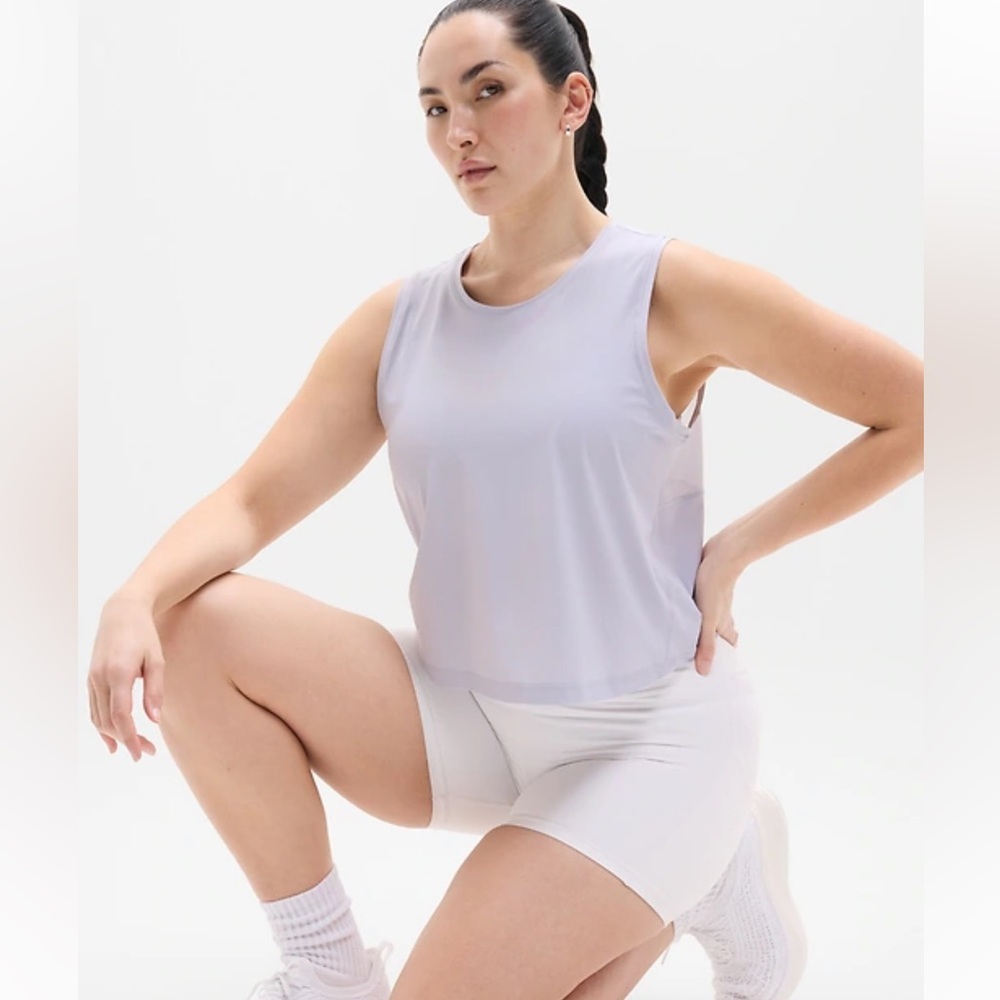 Athleta White Sleeveless Performance Ultimate Muscle Tank 3X Workout Fitness Top - Picture 5 of 9